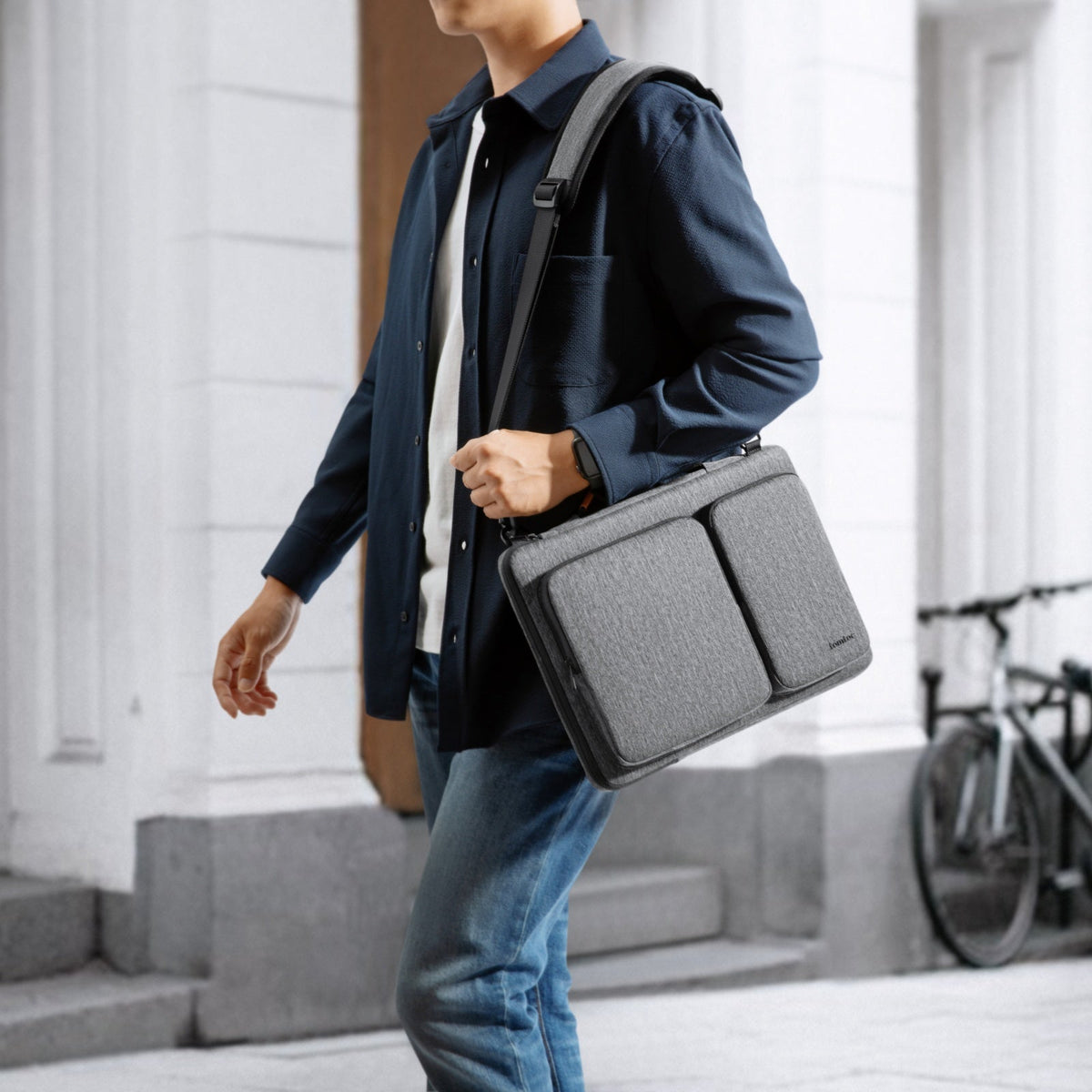 Defender-A42 Laptop Omuz Çantası #Renk_Koyu Gri