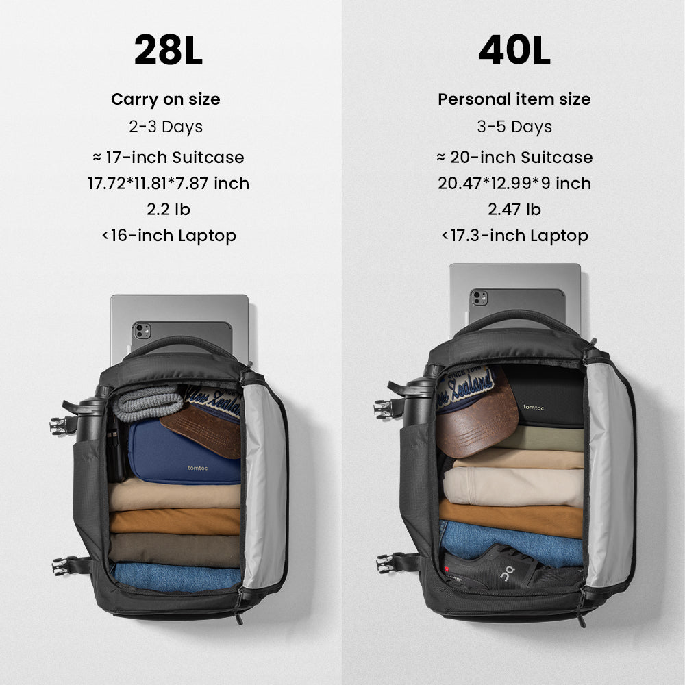 Navigator-A66 Seyahat Sırt Çantası 40L – Siyah