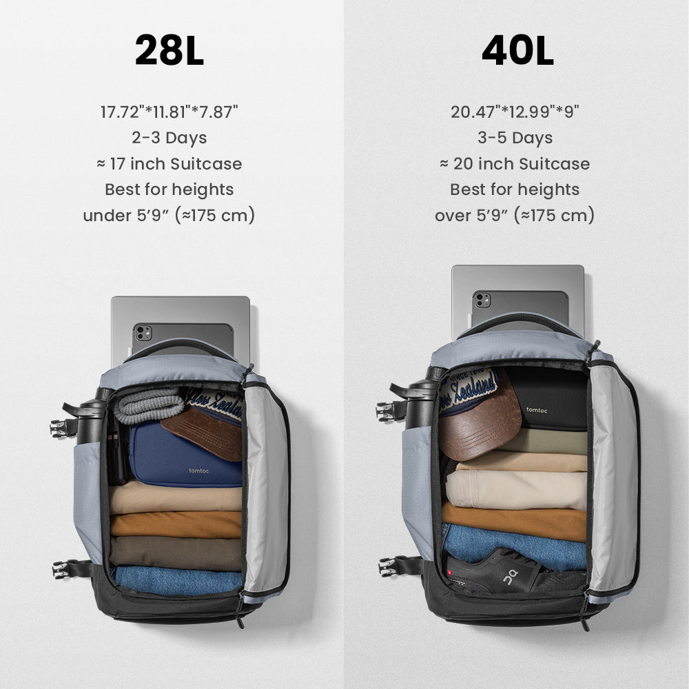 Navigator-A66 Seyahat Sırt Çantası 40L – Gri