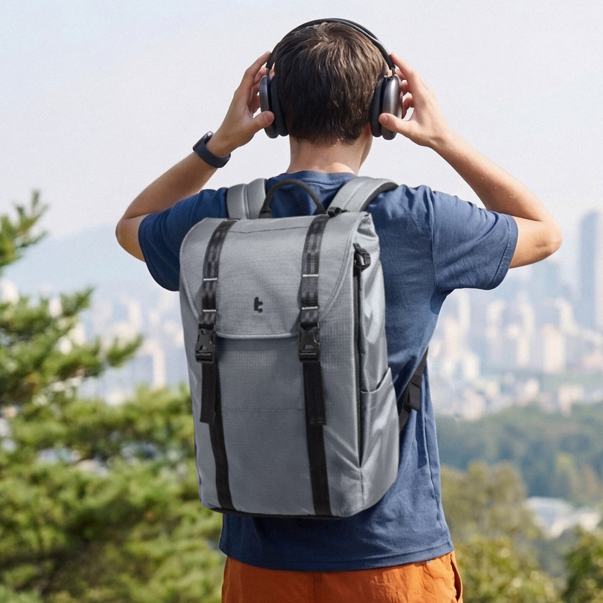 VintPack-TA1 Liteway Laptop Sırt Çantası 22L – Gri
