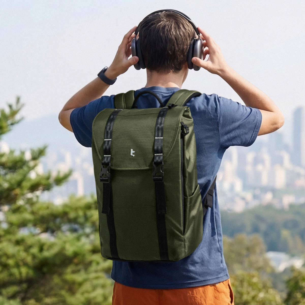 VintPack-TA1 Liteway Laptop Sırt Çantası 22L – Yeşil