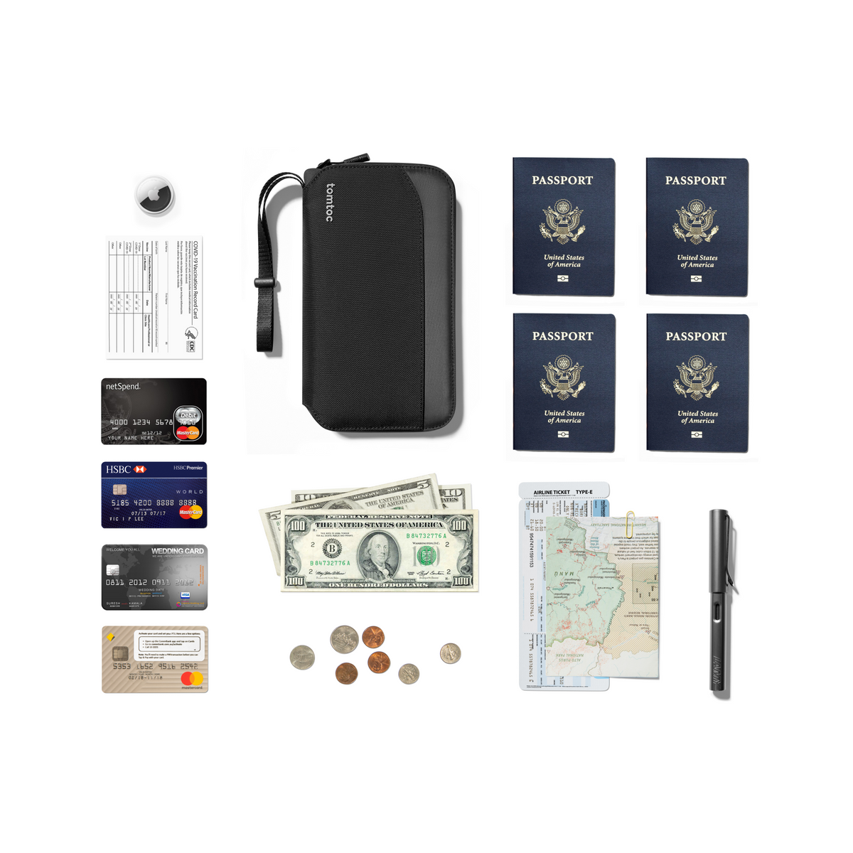 Navigator-T03 Pasaport Çantası – Siyah