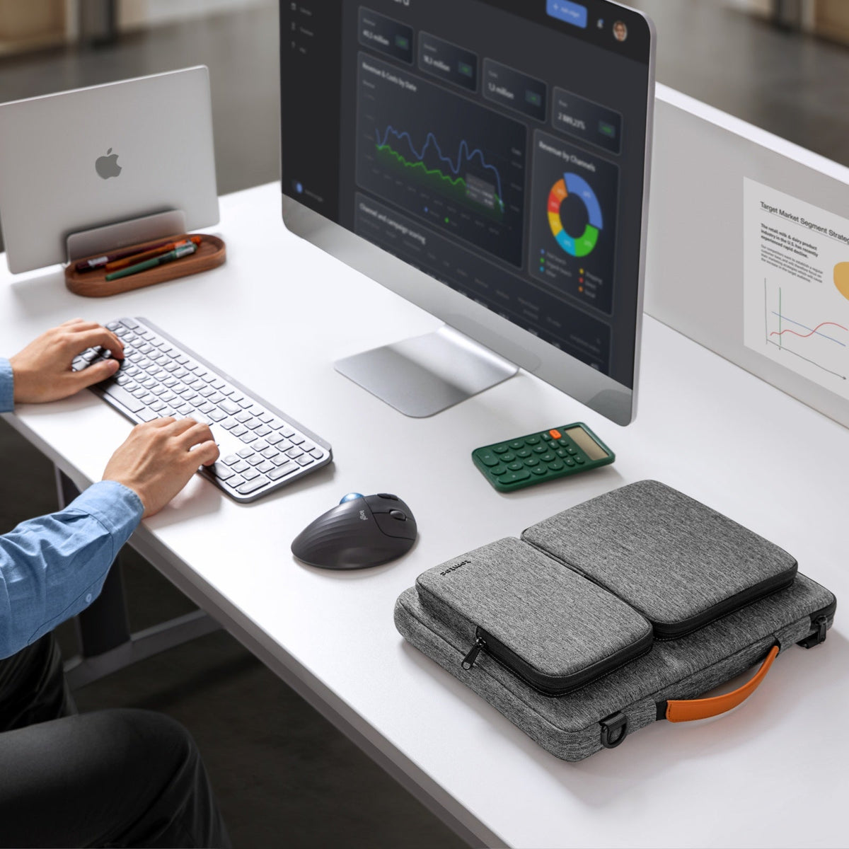 Defender-A42 Laptop Omuz Çantası #Renk_Koyu Gri