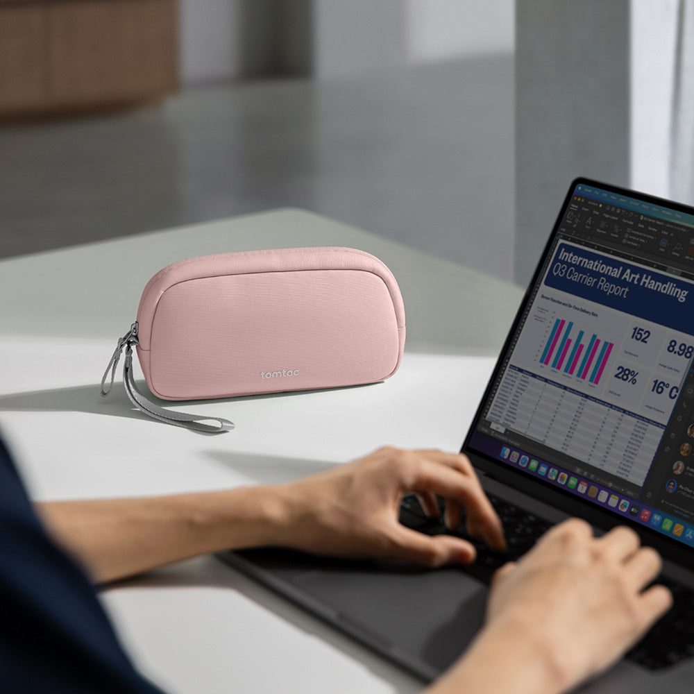 Light-T12 Elektronik Aksesuar Çantası 1L – Pembe